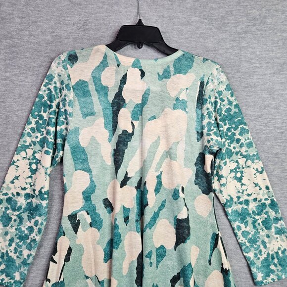 Amma Design Women's Colorful Abstract Mini Blue Dress Made in the USA Sz M - Picture 5 of 8